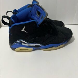 Jordan Athletic Shoes Black and Blue